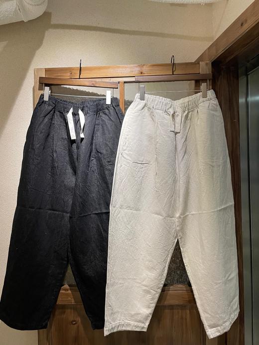 LABORATORY黑色米白深蓝阔腿裤 商品图5