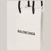 BALENCIAGA 巴黎世家 Shopping方格竖款皮革鳄鱼压纹手机包 女提挎包 白色 593826 1U61N 9060 商品缩略图3