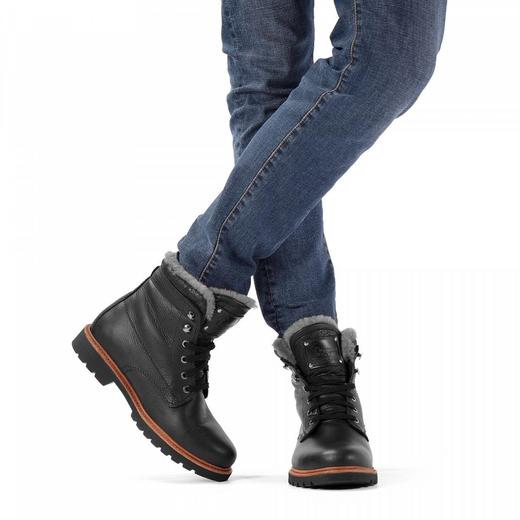 限时特价——西班牙原产羊毛款皮毛一体男士皮靴黑色PALC11(高品质纯天然羊毛内衬) 商品图3