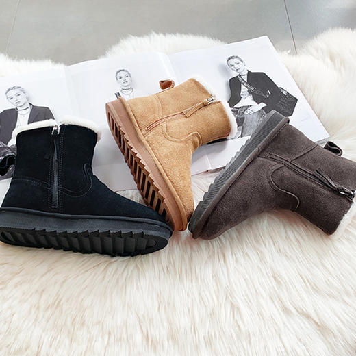 【品牌好货】72小时发货「加厚保暖」PSQUEEN雪地靴  澳洲进口 羊皮毛一体 TPR牛筋底 温暖舒适 让行走成为一种享受！ 商品图6