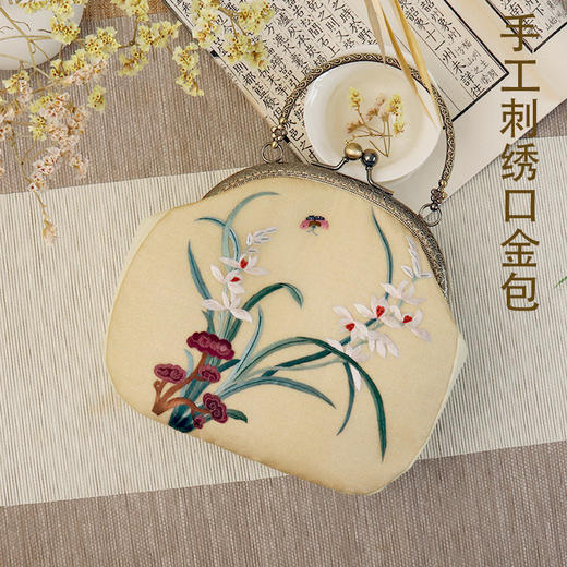 上海旗袍厂TL-05125188新款旗袍包包手工刺绣桑蚕丝绣花民族复古风中式外出礼服 商品图0