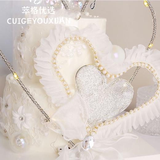 心心相印镶钻石爱心女神生日蛋糕带灯光 商品图4