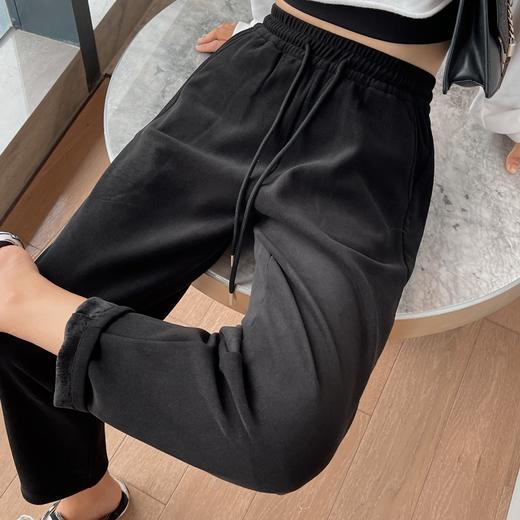 QB-C083    600克云朵烟管裤冬女装加绒加厚显瘦保暖云朵舒绒老爹烟管裤 商品图5