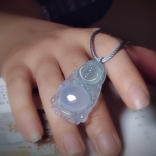 翡翠冰种挂件-春带彩站弥勒佛 商品图8