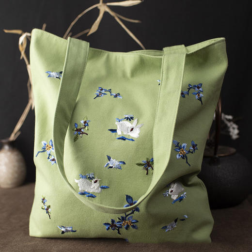 上海旗袍厂TL-33650009筛月帆布包女单肩斜挎包包布袋学生大容量原创百搭文艺手提女包 商品图5