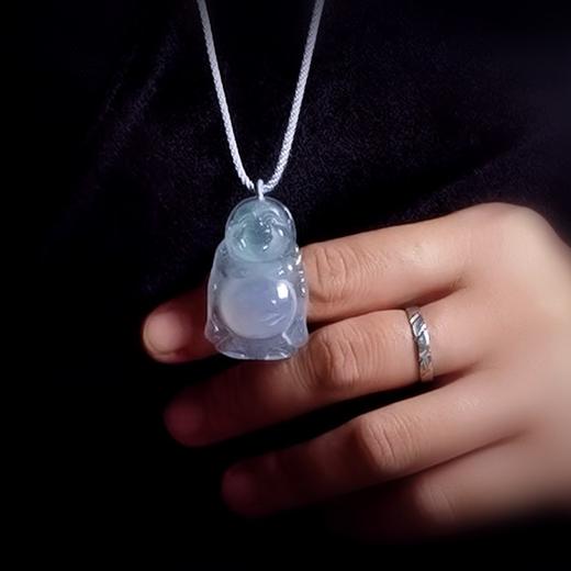 翡翠冰种挂件-春带彩站弥勒佛 商品图7