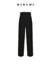 HIDEMI 简约腰部可调节花苞扣襻式斜纹厚款阔腿裤 商品缩略图0