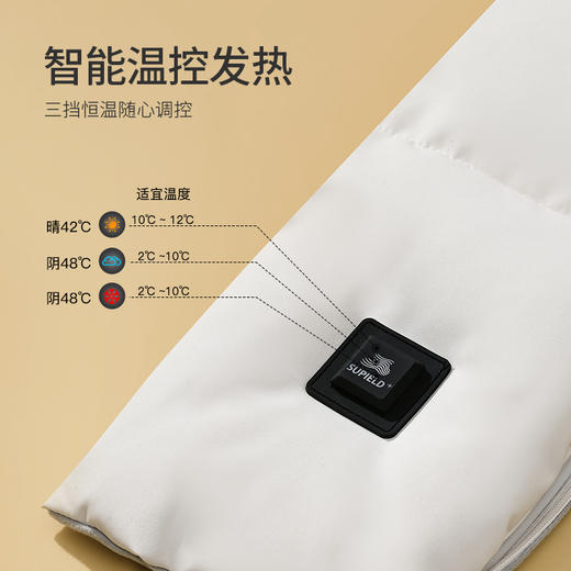 Supield素湃智能加热围巾气凝胶防寒保暖发热围脖冬季 商品图3