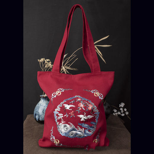 上海旗袍厂TL-33650009筛月帆布包女单肩斜挎包包布袋学生大容量原创百搭文艺手提女包 商品图3