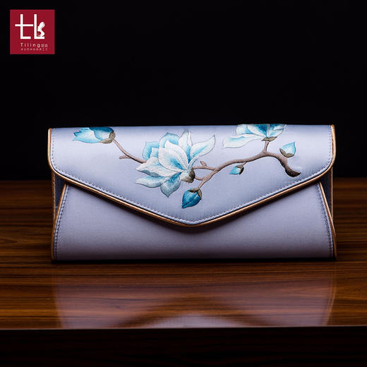 上海旗袍厂TL-0714特色民族风纯手工刺绣手拿包定制真丝绣花包商务礼品馈赠佳品 商品图3