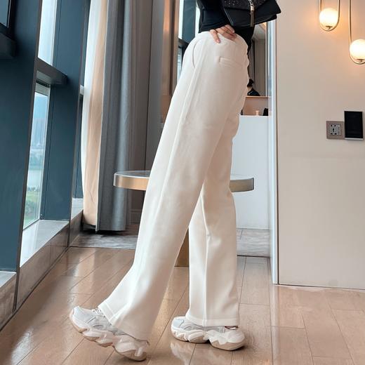 上海旗袍厂QB-C082    700克云朵阔腿裤冬加绒加厚精品女装云朵舒绒阔腿拖地休闲裤 商品图4