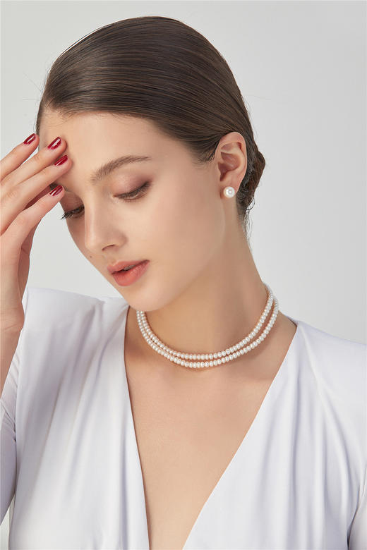 Pearl moments 灵感星球 Sparkling 钻面金球珍珠耳钉 商品图5