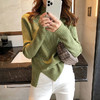 纽扣半高领打底衫女下摆开叉秋冬针织衫上衣外穿内搭毛衣 商品缩略图2