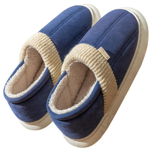 【包跟加厚毛绒鞋】冬季新款棉拖鞋男女居家防滑鞋 厚底棉鞋毛绒保暖包跟拖鞋 商品图4