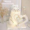 心心相印镶钻石爱心女神生日蛋糕带灯光 商品缩略图0