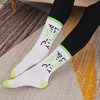 【任选6双99.5】秋冬学院风潮流秋冬精梳棉手工缝合字母笑脸提花运动潮流女袜 商品缩略图4