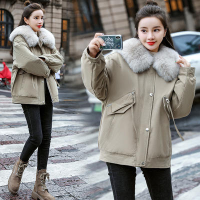 WZNH- WY90359 冬季新款海军毛领派克服2021街头风大毛领军装棉衣 商品图3