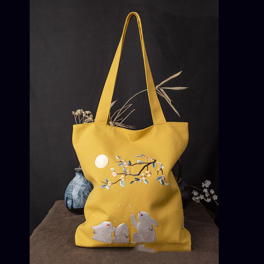 上海旗袍厂TL-33650009筛月帆布包女单肩斜挎包包布袋学生大容量原创百搭文艺手提女包 商品图4