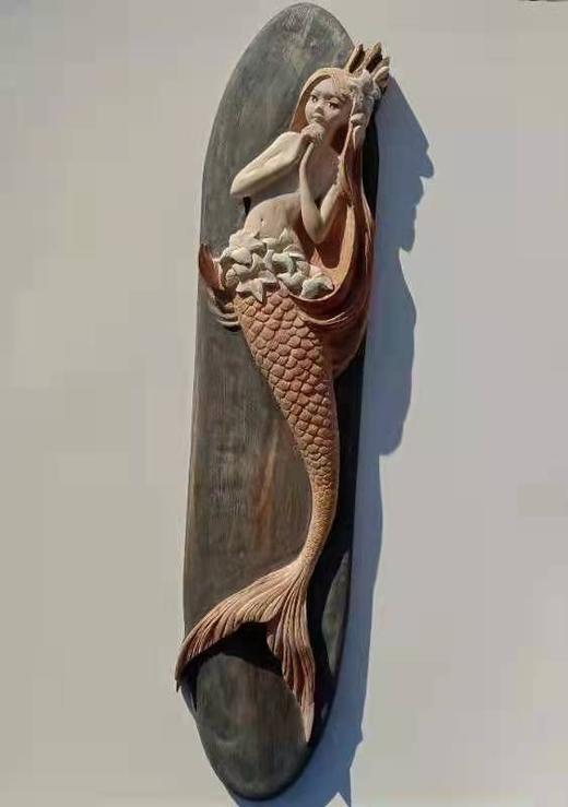 美人鱼-木雕-李易军 商品图0