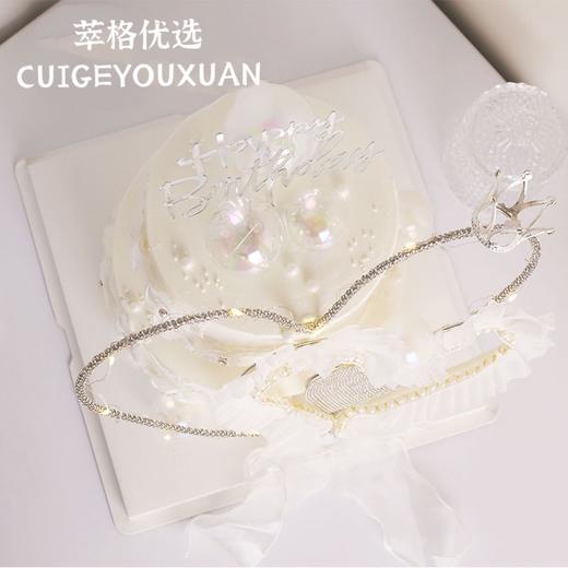 心心相印镶钻石爱心女神生日蛋糕带灯光 商品图3