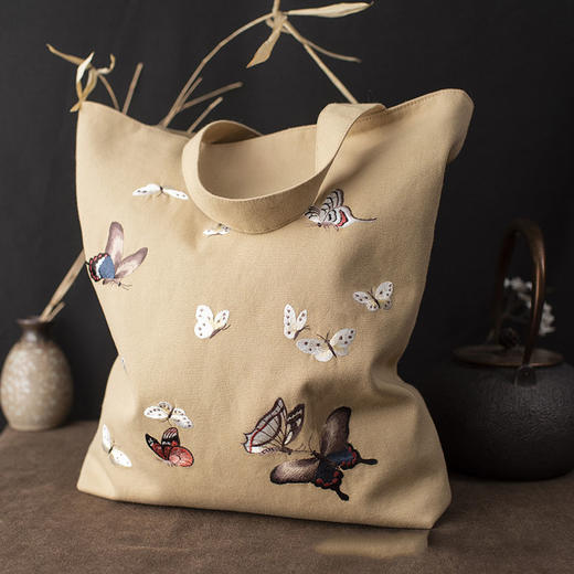 上海旗袍厂TL-33650009筛月帆布包女单肩斜挎包包布袋学生大容量原创百搭文艺手提女包 商品图6