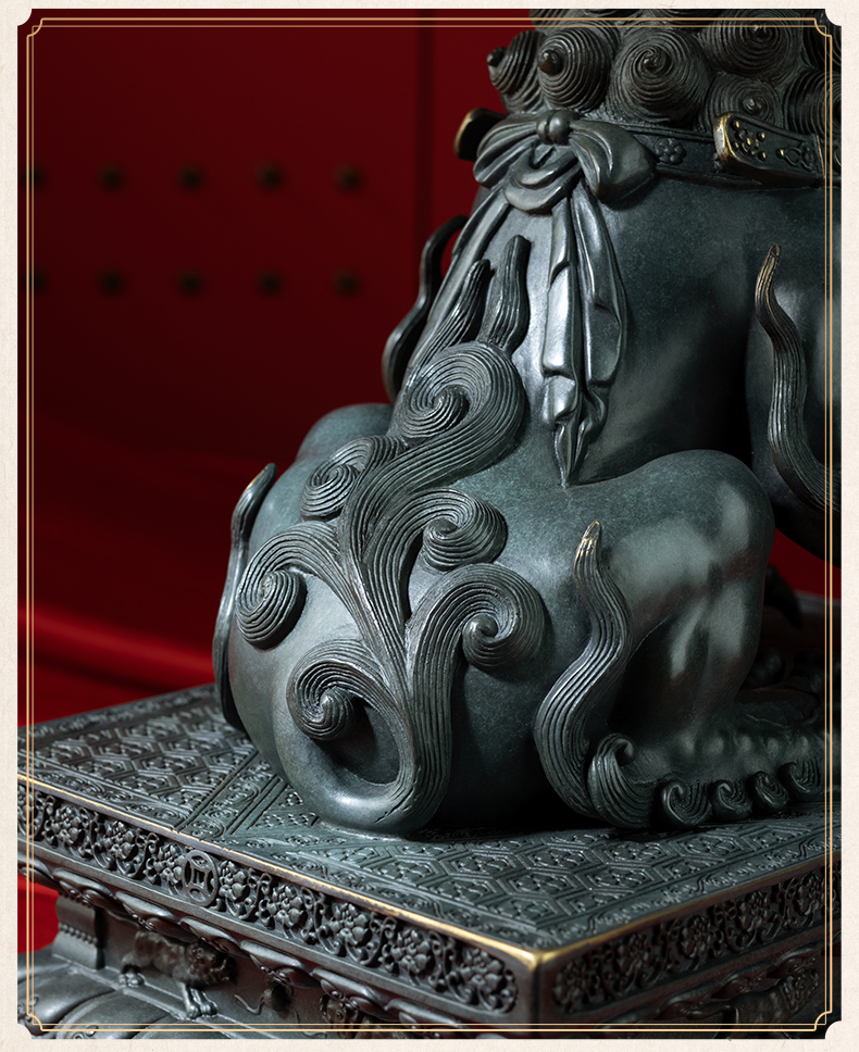 铜师傅 铜摆件《故宫神兽之狮(一对)》