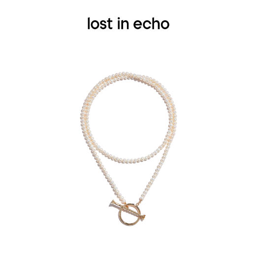 lost in echo 原创设计师品牌 个性设计感多层拼接大OT扣珍珠项链男女同款 商品图4