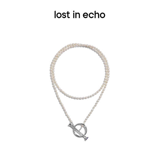lost in echo 原创设计师品牌 个性设计感多层拼接大OT扣珍珠项链男女同款 商品图3