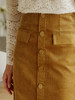 欧芮儿中长半身裙女秋季新款2021高腰显瘦法式复古直筒开叉a字裙 商品缩略图1