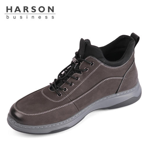 哈森男鞋休闲加绒一脚蹬软底鞋MA14627 商品图7