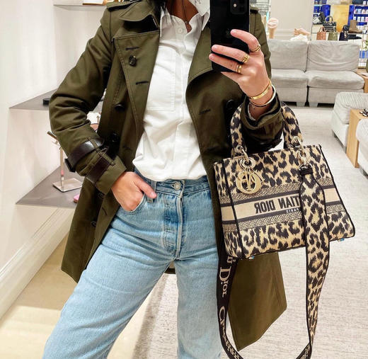 豹纹刺绣戴妃包 商品图1