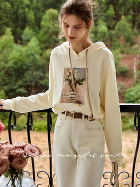 欧芮儿连帽卫衣女2021新款宽松慵懒风小个子薄款套头上衣ins