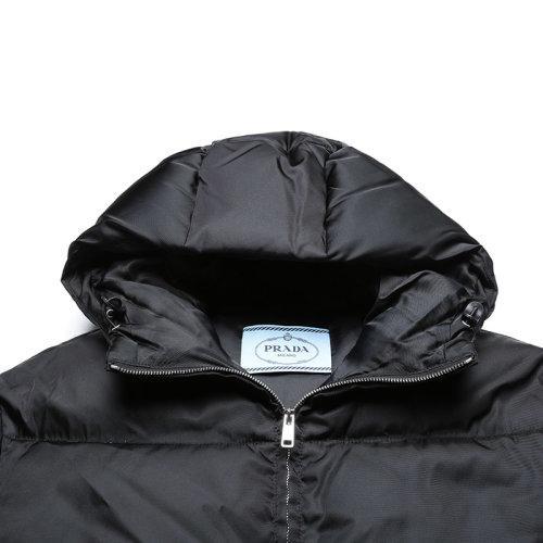 【现货秒发】PRADA/普拉达 女士羽绒服 女士再生锦纶中长款鹅绒连帽羽绒服外套 291544 1WQ8 S 192 商品图2