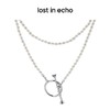 lost in echo 原创设计师品牌 个性设计感多层拼接大OT扣珍珠项链男女同款 商品缩略图0