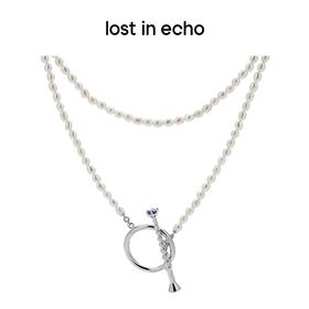 lost in echo 原创设计师品牌 个性设计感多层拼接大OT扣珍珠项链男女同款