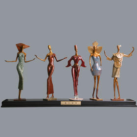 宇达青铜全铜摆件《叠红倚翠》创意礼品 工艺品家居摆件  高42.5cm