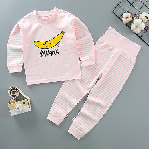 【纯棉更健康 无骨更舒适】宝宝纯棉高腰护肚秋衣秋裤婴幼儿无骨内衣套装儿童睡衣家居服 商品图7