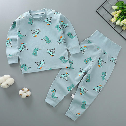 【纯棉更健康 无骨更舒适】宝宝纯棉高腰护肚秋衣秋裤婴幼儿无骨内衣套装儿童睡衣家居服 商品图8