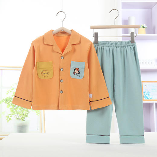 【舒适棉质 感受天然柔软】100%纯棉秋冬新款儿童开衫家居服男女中小童宝宝卡通动漫棉睡衣套女孩翻领韩版套装 商品图11