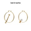 lost in echo 原创设计师品牌 可拆卸锆石钉头珍珠不对称圆形设计感耳环 商品缩略图3