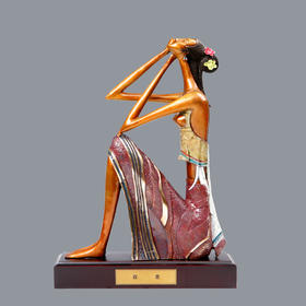 宇达青铜全铜摆件《遐思》创意礼品 工艺品 家居摆件 高31.7cm