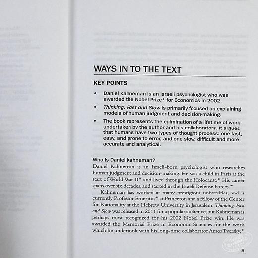 【中商原版】对丹尼尔卡尼曼的快思慢想分析 英文原版 An Analysis of Daniel Kahneman's Thinking Fast and Slow 商品图5