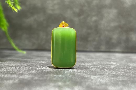 【御珠宫坊】金镶碧玉无事牌 商品图0