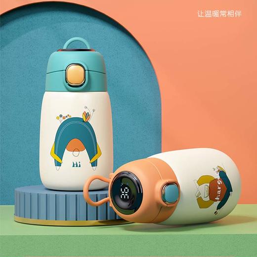 智能显温保温杯420ml 秋冬便携保温杯500ml  12小时保温热水冷水 商品图2