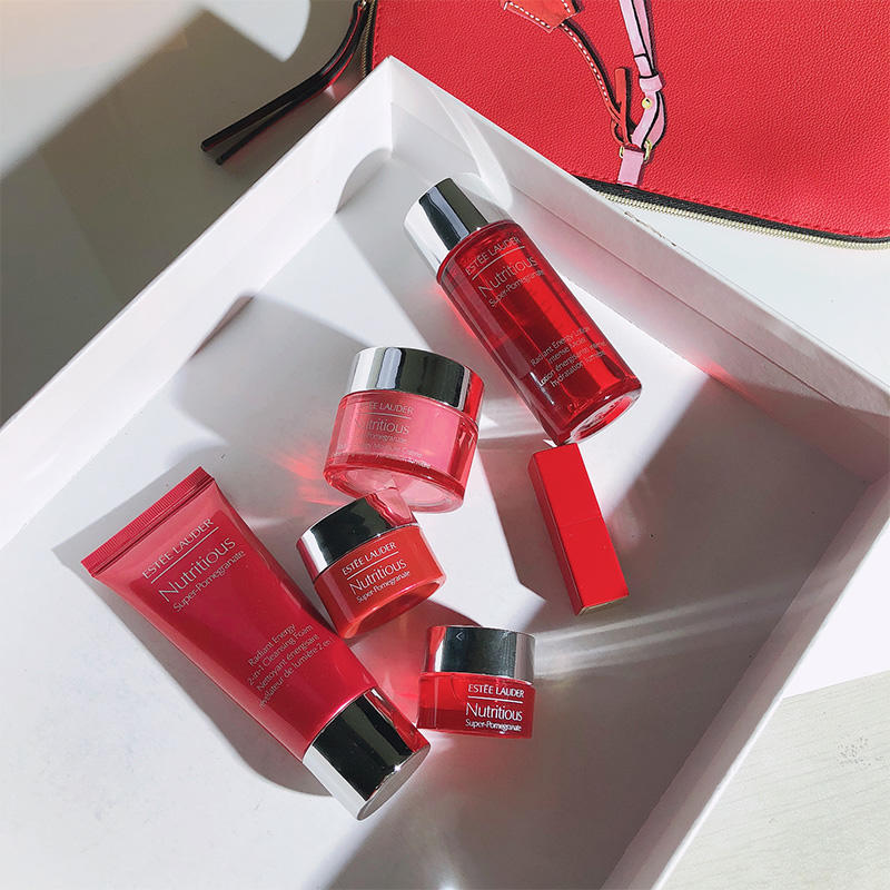 【香港直邮】estee lauder/雅诗兰黛红石榴旅行装七件套 鲜活亮彩水乳