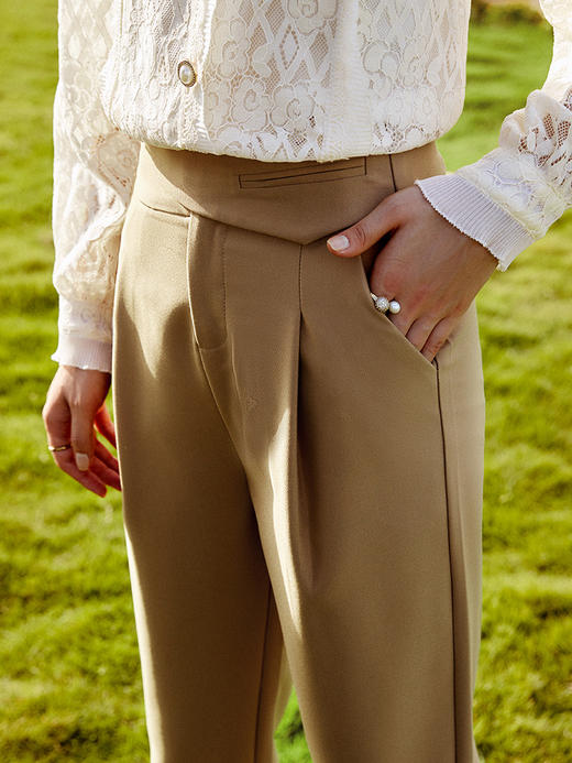 欧芮儿休闲裤女2021新款宽松ins潮薄款小个子高腰直筒九分裤 商品图1