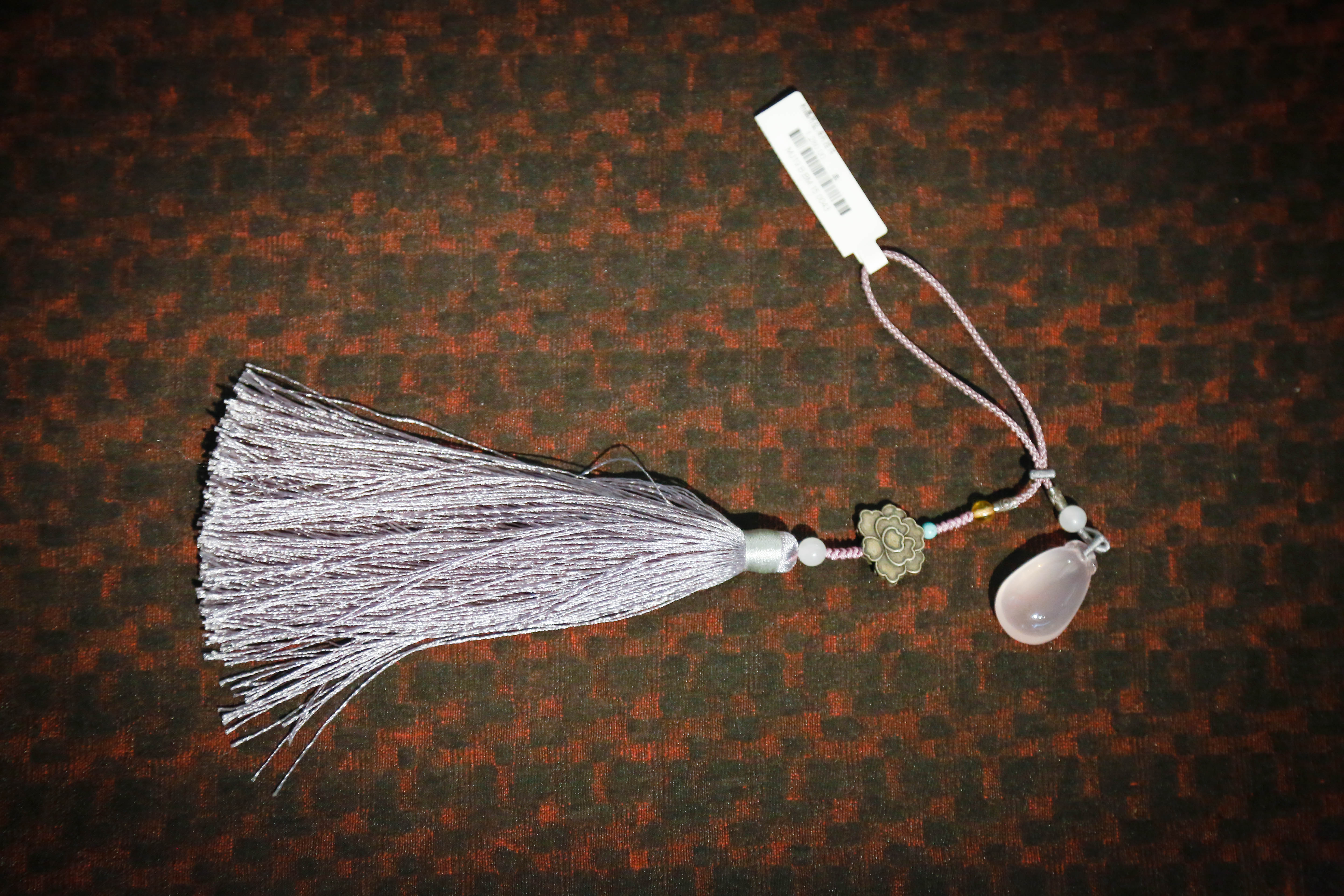 粉晶吊坠流苏挂件