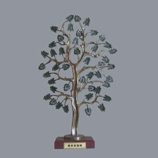 宇达青铜全铜摆件《快乐幸福树》创意礼品 工艺品 家居摆件  高55cm 商品图0