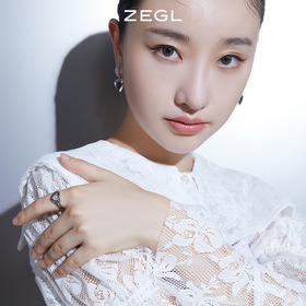 ZEGL镂空爱心戒指女小众设计指环时尚个性食指开口戒