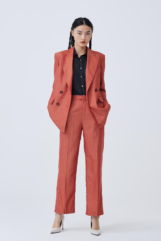 人字纹直筒女裤 SJF93W363B 商品图2